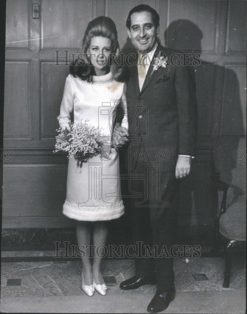 1966 Press Photo Anne Ford wedding, Giancarlo Uzielli, - Historic Images