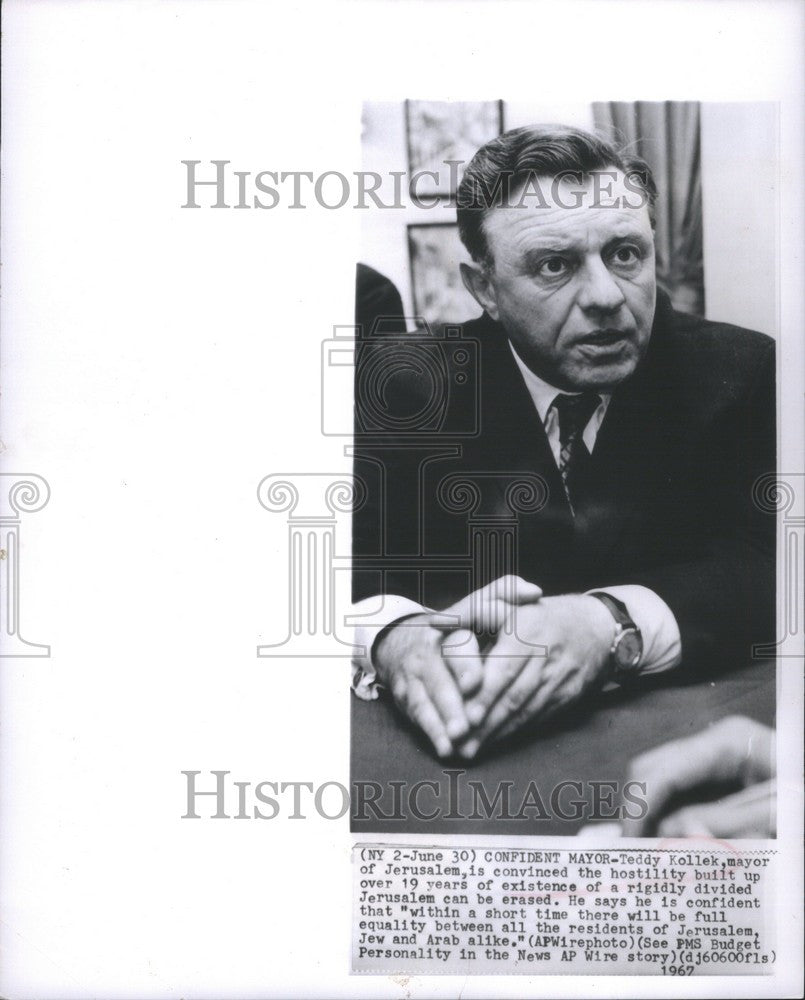 1978 Press Photo Theodor  Kollek Mayor  Jerusalem - Historic Images