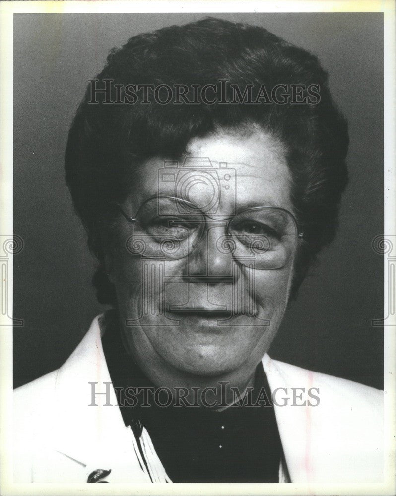 1987 Press Photo Odessa Komer Michigan Women&#39;s Fame - Historic Images