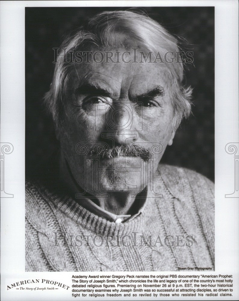 Press Photo Gregory Peck narrates smith story - Historic Images