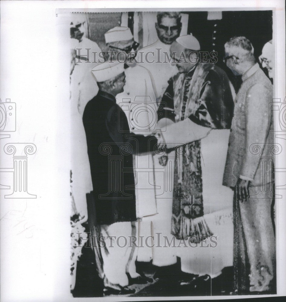 1964 Press Photo Pope Bombay Prime Minister - Historic Images