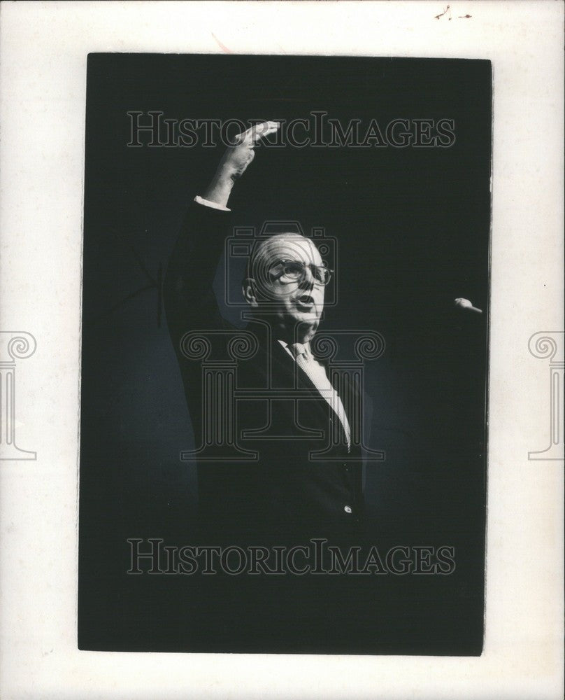 1971 Press Photo Dr. Norman Vincent Peale in Detroit - Historic Images