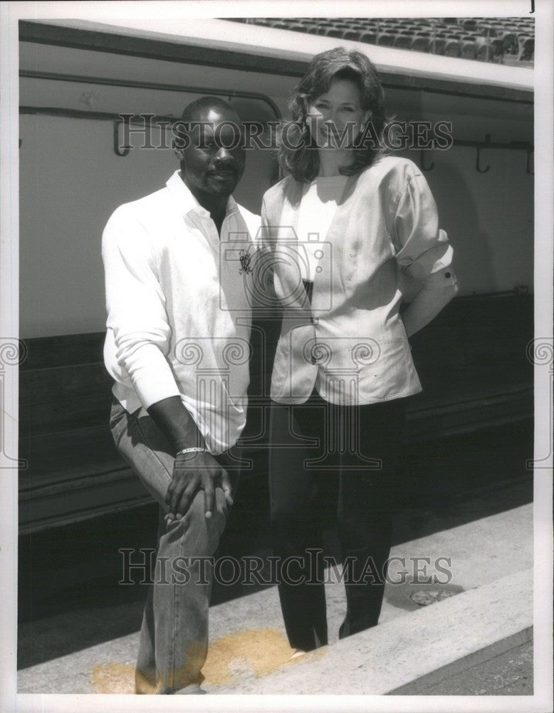 1990 Press Photo Jane Pauley Real Life Dave Stewart - Historic Images