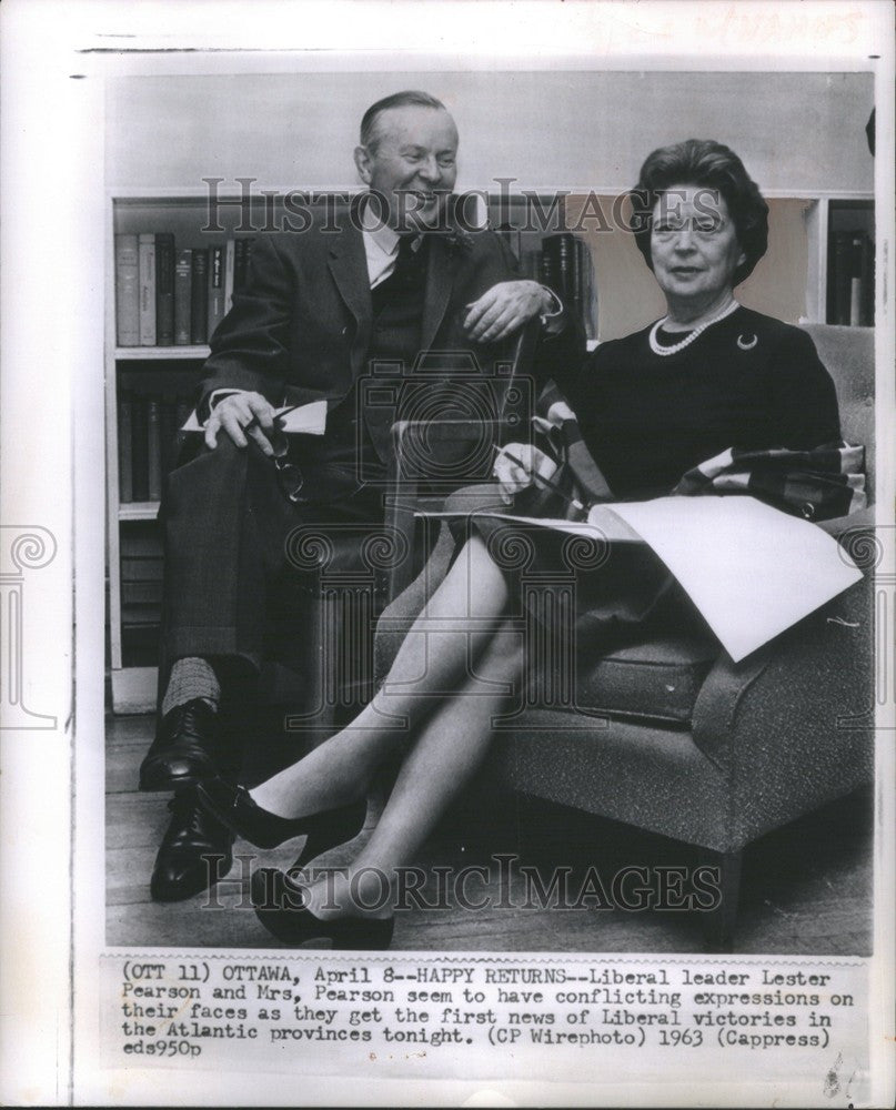 1963 Press Photo Lester B. Pearson Canadian professor - Historic Images