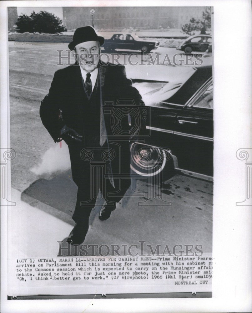 1966 Press Photo Lester Pearson professor  historian - Historic Images