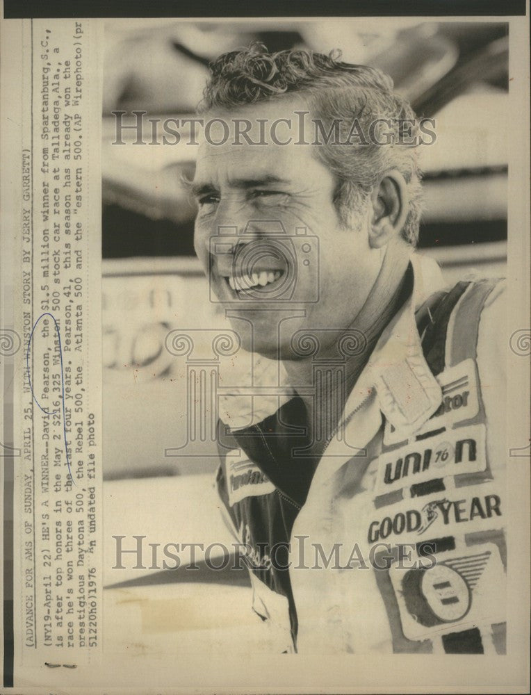 1976 Press Photo david pearson stock car racer - Historic Images