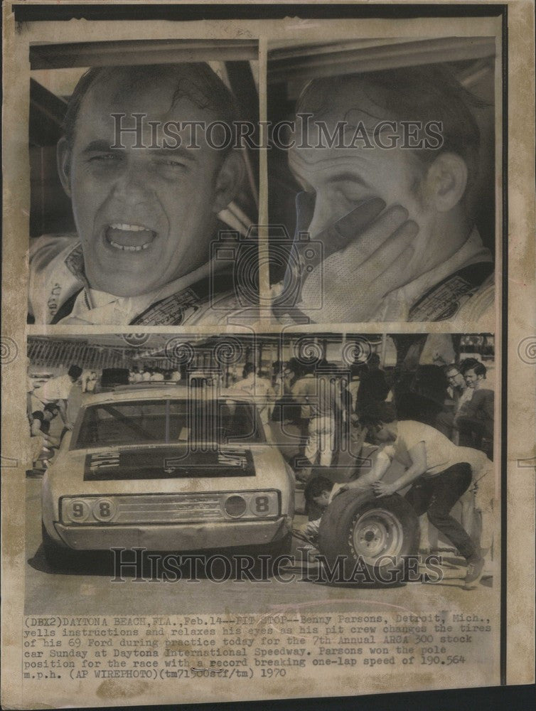 1970 Press Photo Benny Parsons ARCA 300 stock car race - Historic Images