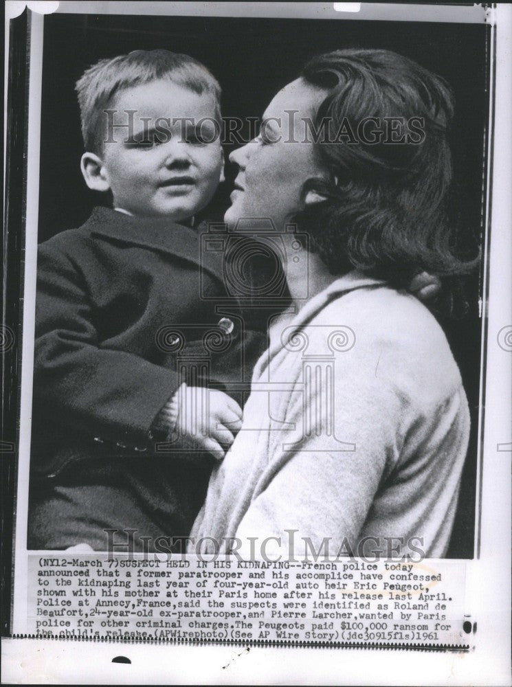 1961 Press Photo paratrooper kidnaping Eric Feugeot - Historic Images