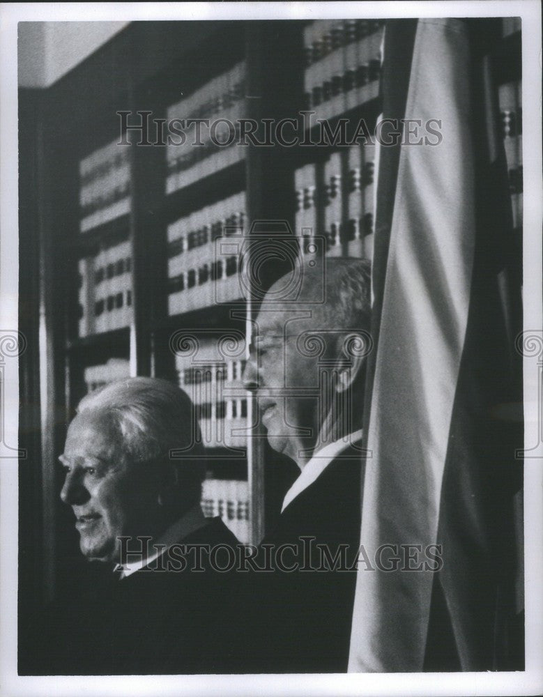 1959 Press Photo Judge Frank Picard and  Judge Lederle - Historic Images