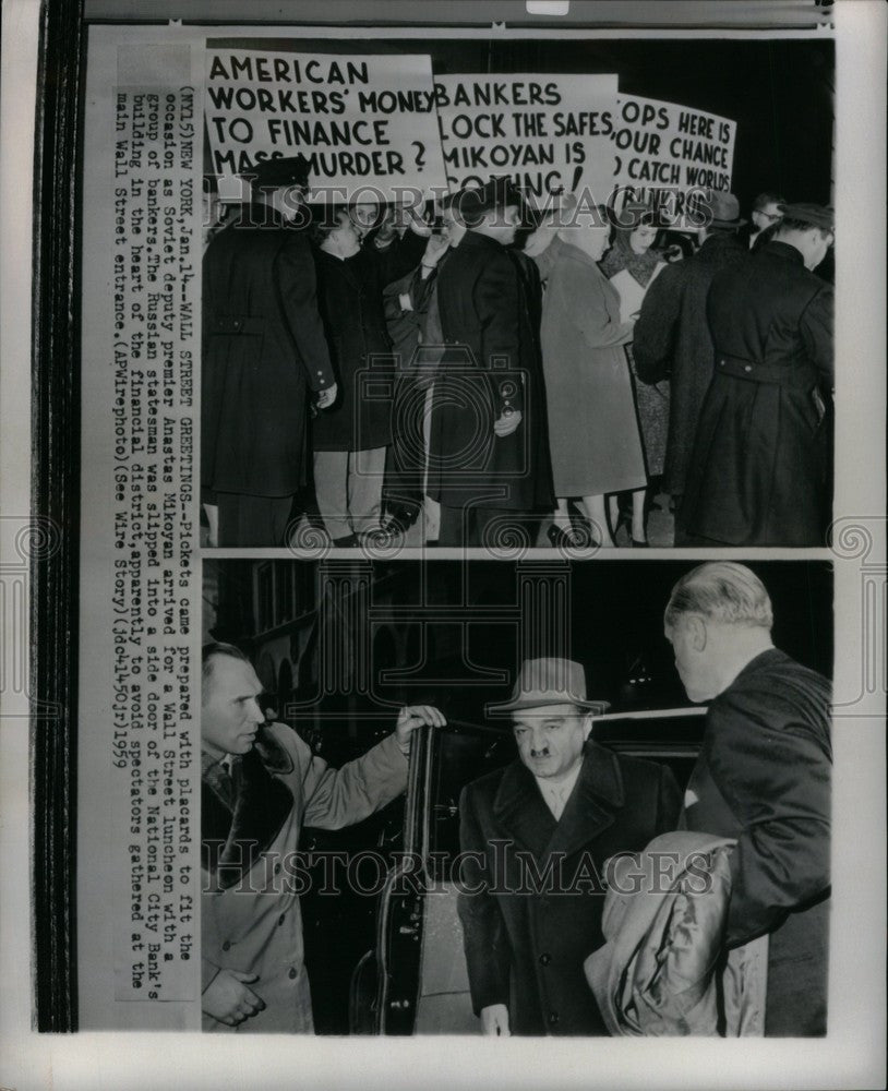 1959 Press Photo Anastas Mikoyan Soviet Statesman - Historic Images