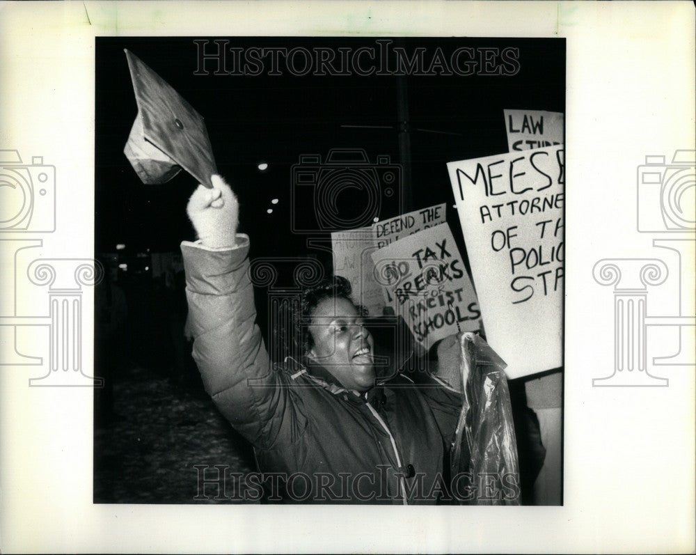 1987 Press Photo Pennie Millender Rackham graduation - Historic Images