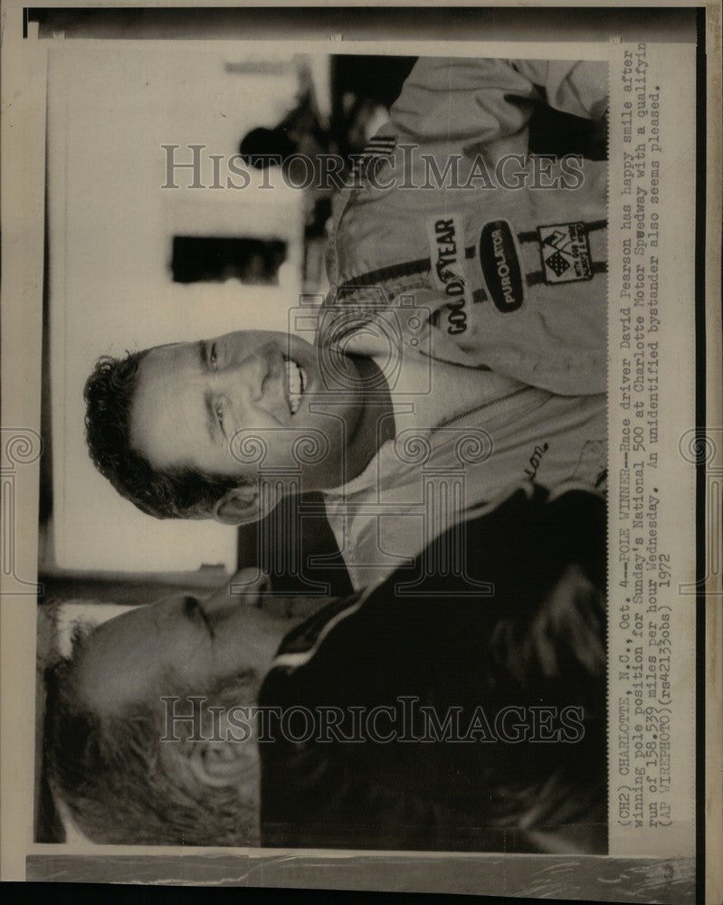 1972 Press Photo Race driver David Pearson - Historic Images