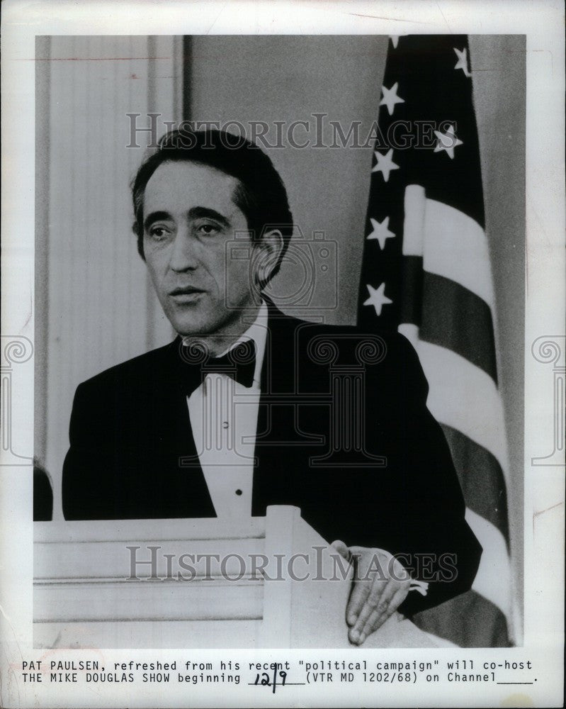 1968 Press Photo Pat Paulsen American comedian satirist - Historic Images