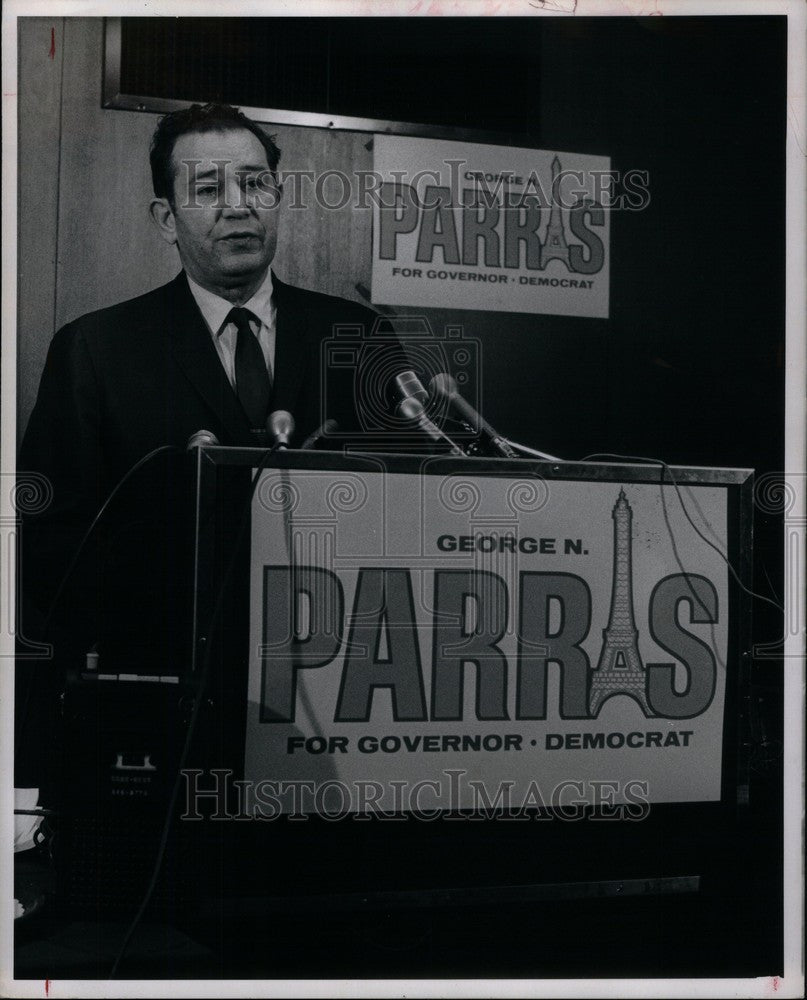 1970 Press Photo George Parras governor Democrat - Historic Images