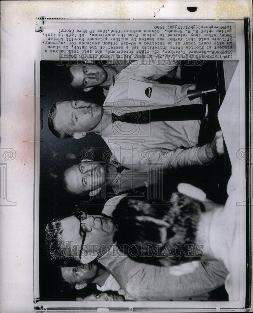 1960 Press Photo Richard F. Parker vagrant Florida - Historic Images