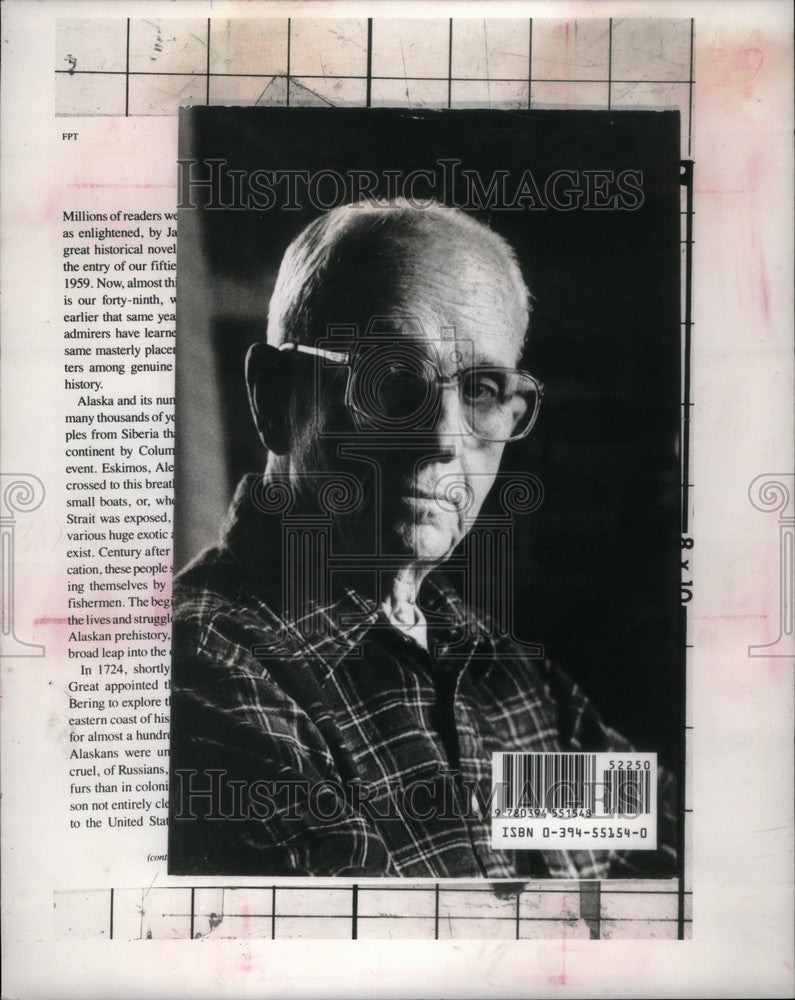 1988 Press Photo James Albert Michener 	Novelist - Historic Images