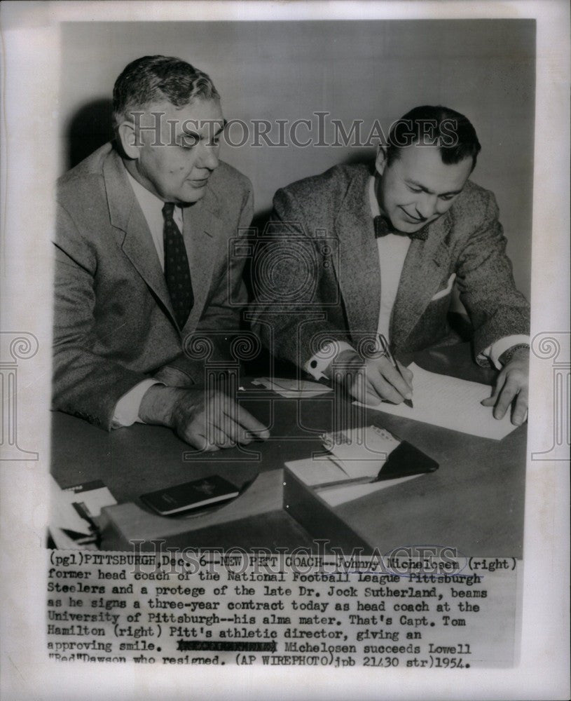 1954 Press Photo John Michaelosen Pittsburgh Steelers - Historic Images