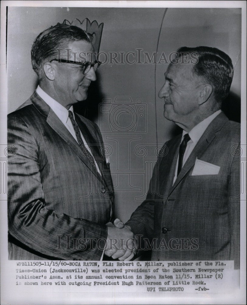 1960 Press Photo Robert C. Millar Hugh Patterson - Historic Images