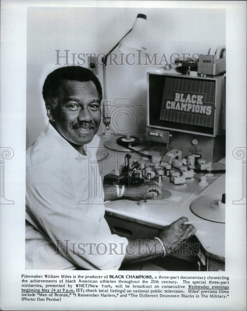 1988 Press Photo William Miles Black Champions producer - Historic Images