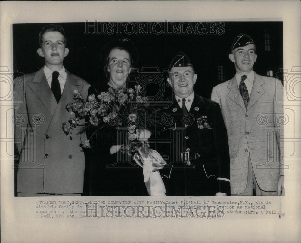 1947 Press Photo james o&#39;neil manchester commander - Historic Images