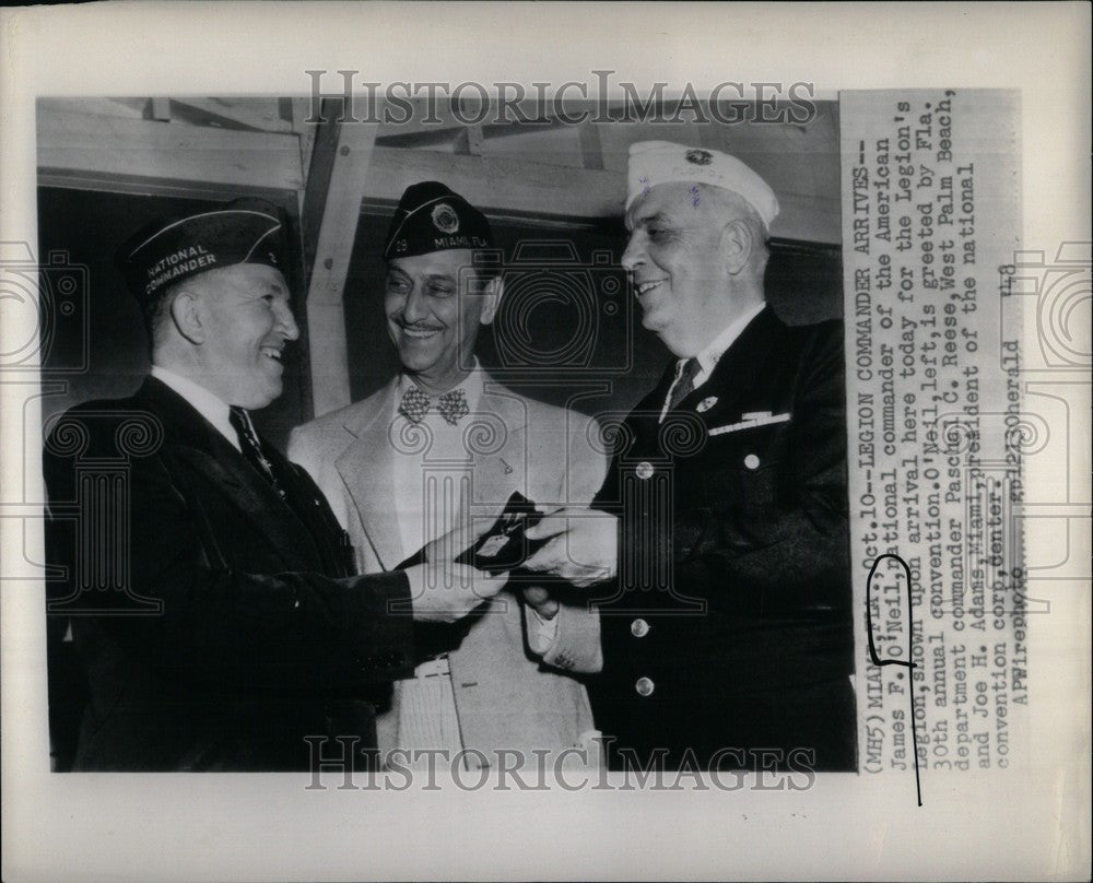 1948 Press Photo James O&#39;Neil Paschal Reese Joe Adams - Historic Images