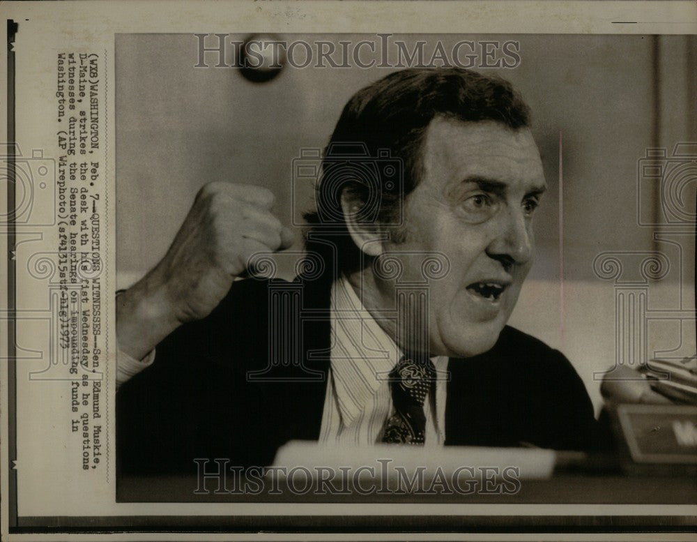 1976 Press Photo Sen. Edmund Muskie - Historic Images