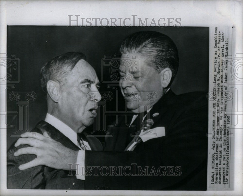 1960 Press Photo joe martin honor long service - Historic Images