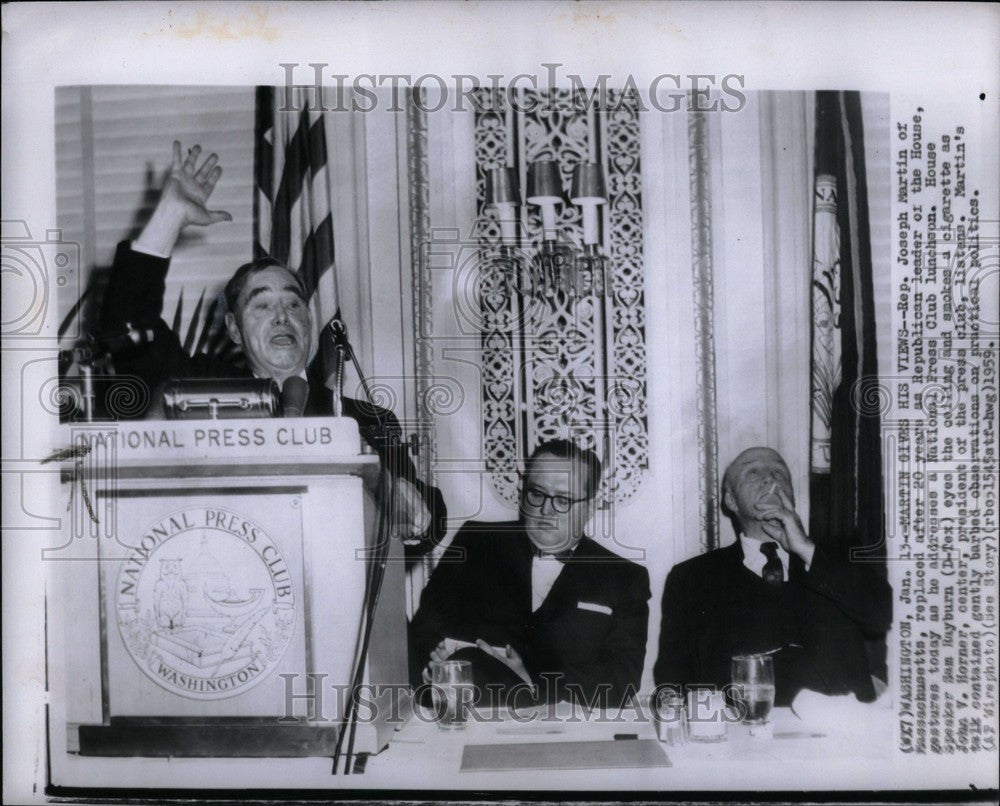 1959 Press Photo joseph martin congressman american - Historic Images