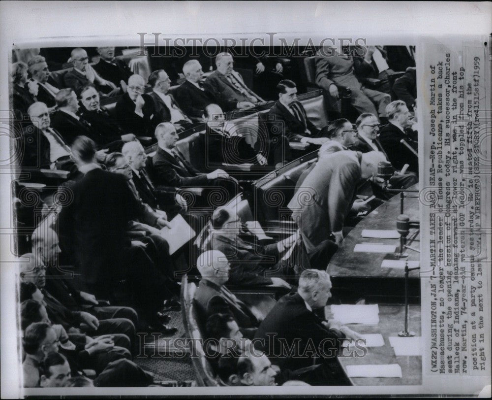 1959 Press Photo Rep. Josep Martin House Republicans - Historic Images