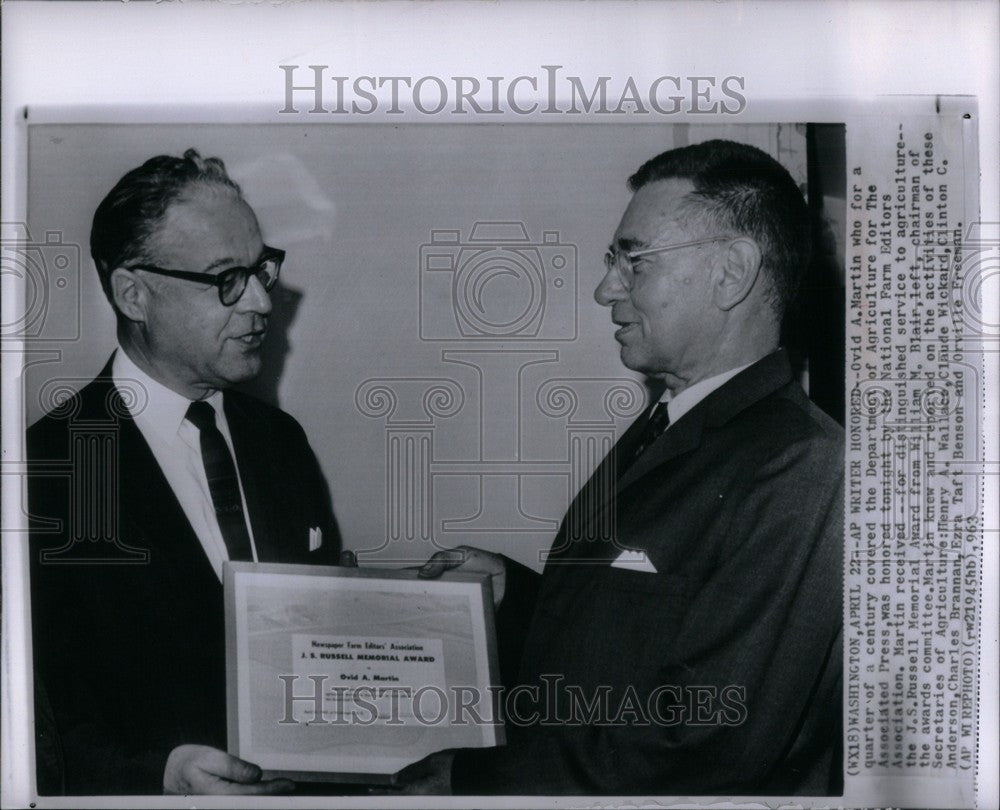 1963 Press Photo Ovid Martin Associated Press - Historic Images