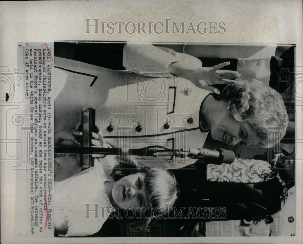 1969 Press Photo Virginia Knauer Nixon cabinet adviser - Historic Images