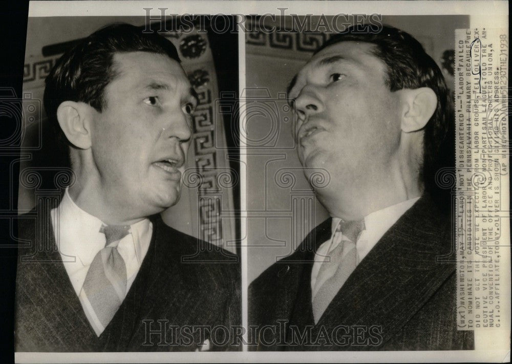1938 Press Photo Eli Oliver-Labor's Non Partisan League - Historic Images