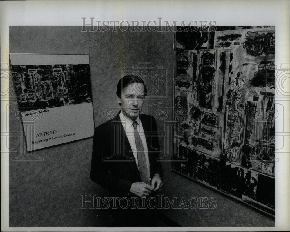 1985 Press Photo Daniel O&#39;Leary Artrain Director - Historic Images