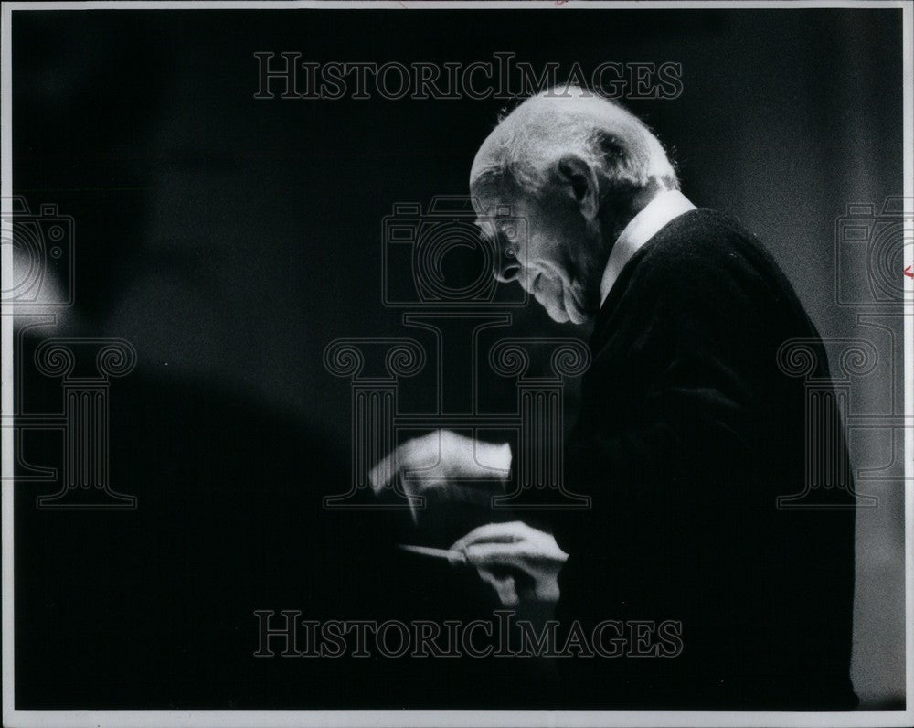 1982 Press Photo Eugene Ormandy Symphony Conductor - Historic Images