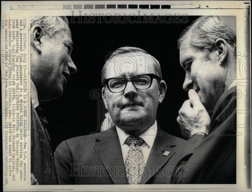 1973 Press Photo Everett Dirksen Ralph Smith senator - Historic Images