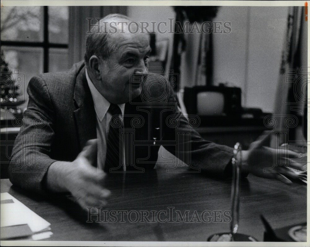 1984 Press Photo Mayor John O&#39;Reilly ACLU Dearborn - Historic Images