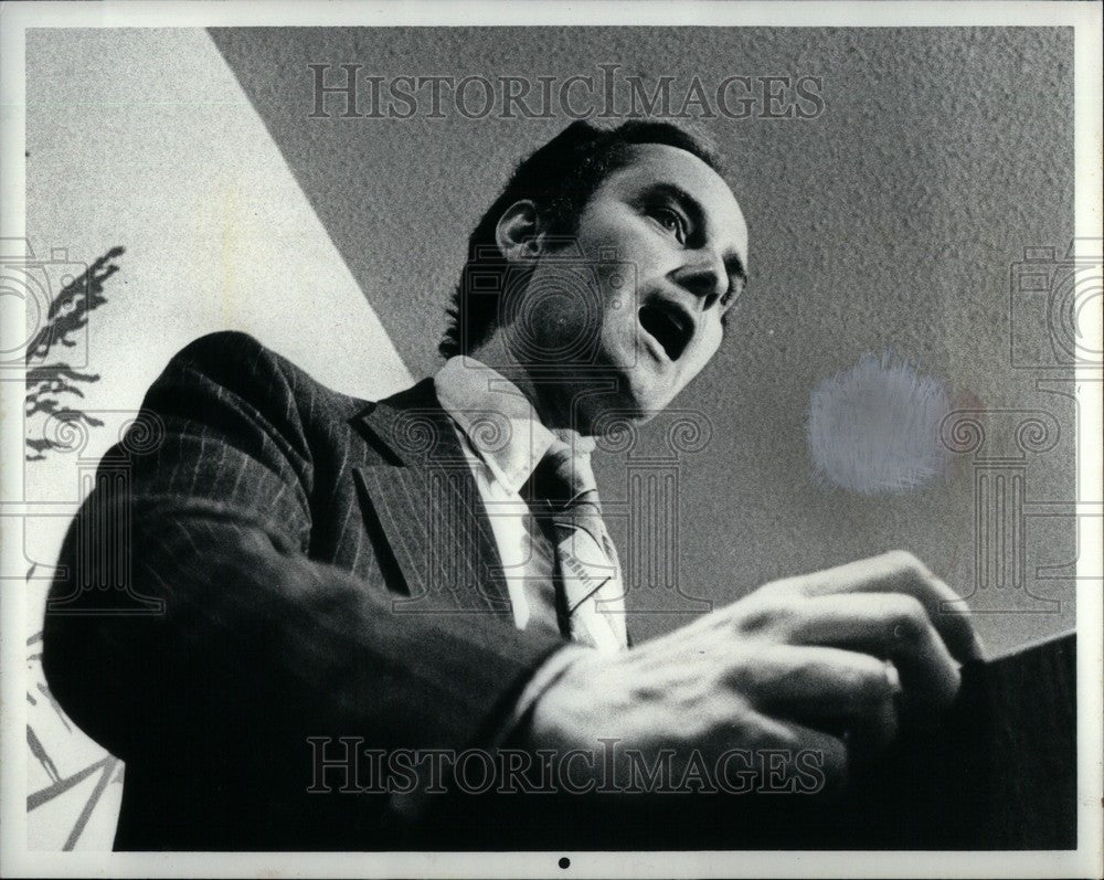 1981 Press Photo Patrick O&#39;Hara Campaign Mayor Detroit - Historic Images