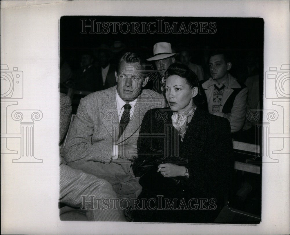 1947 Press Photo Dennis O&#39;Keefe Steffi Duna - Historic Images