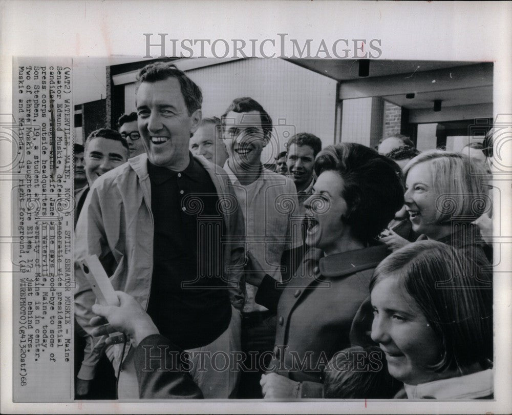 1968 Press Photo Senator Edmund Muskie family Maine - Historic Images