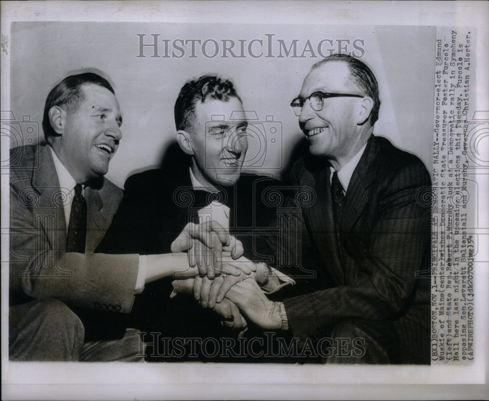 1954 Press Photo Edmund Sixtus &quot;Ed&quot; Muskie politician - Historic Images