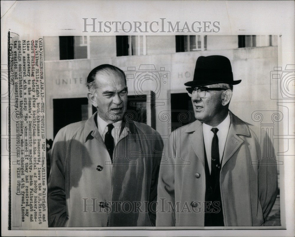 1967 Press Photo william fullbright wilbur mills charge - Historic Images