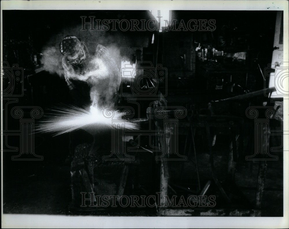 1986 Press Photo billet, welding, forging, crimping - Historic Images