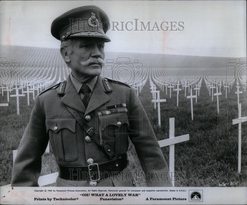 1969 Press Photo John Mills actor Lovely War film - Historic Images