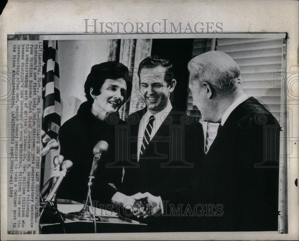 1969 Press Photo Helen Milliken William John Dethmer - Historic Images