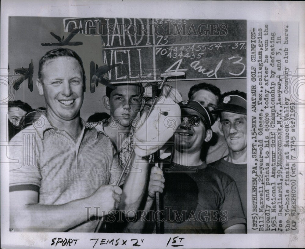 1955 Press Photo Bill Maxwell Golf Championship - Historic Images