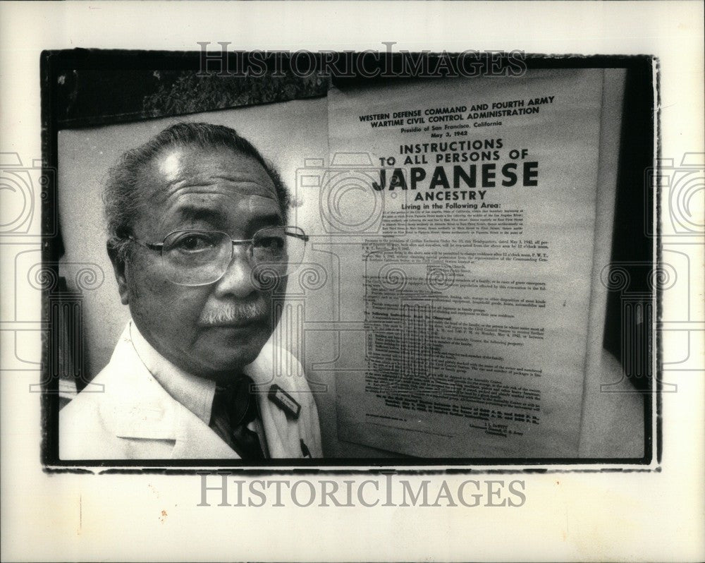 1988 Press Photo Kaz Mayeda Japenese wartime - Historic Images