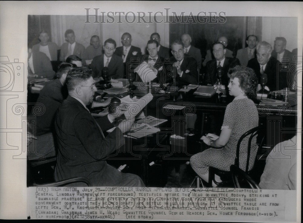 1946 Press Photo Lindsay Carter Warren - Historic Images