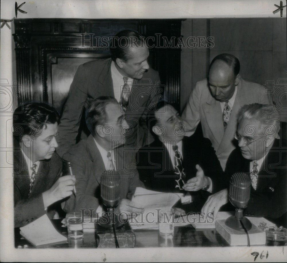 1946 Press Photo senators Mitchell Mead chairman George - Historic Images