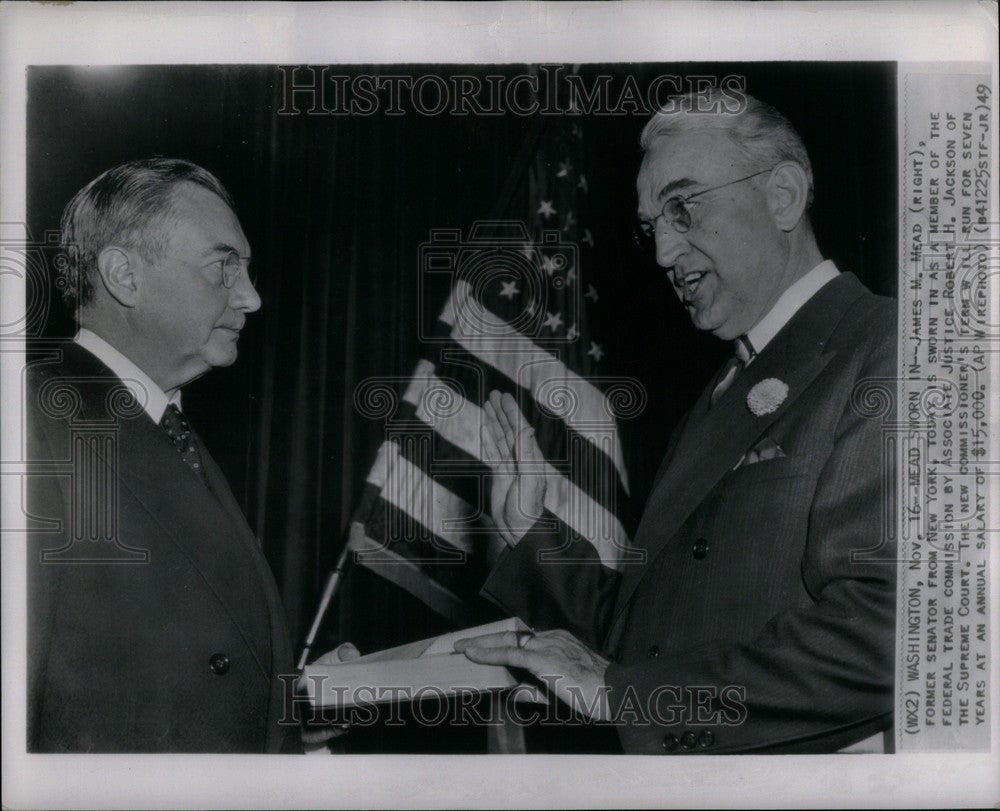 1949 Press Photo James Mead  Senator Federal trade comm - Historic Images