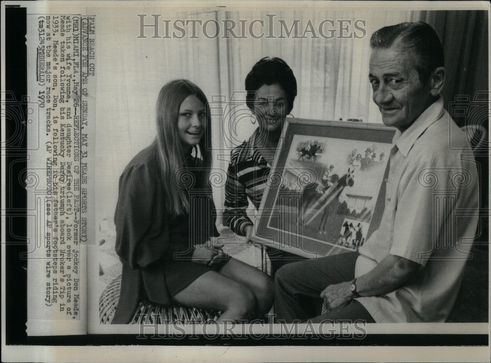 1970 Press Photo Don Meade Jockey Yvonne Desiree Don - Historic Images